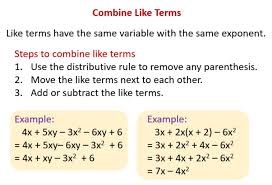 Combine Like Terms Calculator Steps