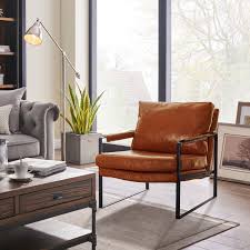 modern leather accent chair armchair