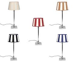 Design Table Lamp Striped Lampshade