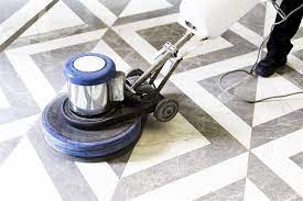 and polishing a floor