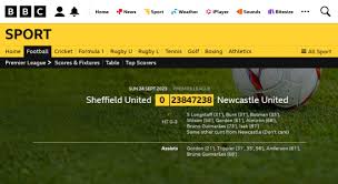 score again on bbc football web