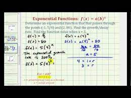 Ex Find An Exponential Function Given