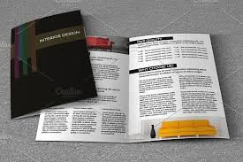 Bifold Interior Brochure Template For Interior Designer Companies