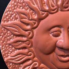 Redware Pottery Sun Face Decorative