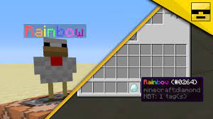 color mob and item names in minecraft
