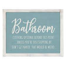 Bathroom Framed Wall Art Blue Sold By At Home