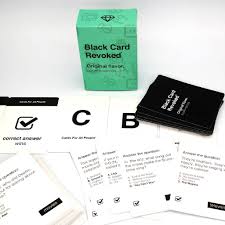 Question card and shows all teams the letter they are playing for. Card Games Poker Black Card Revoked Original Flavor First Edition Card Game Labaguettepattaya Com