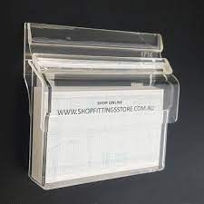Outdoor Hinged Wall Business Card Holder