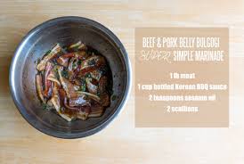 beef pork belly bulgogi marinade