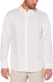 Cubavera Mens Classic Fit Linen Button Down Shirt