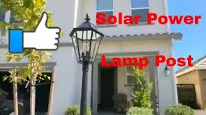 lutec led solar post lantern install