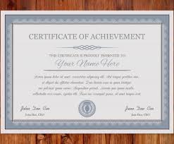 007 Certificate Of Achievement Template Terrific Remarkable