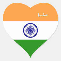india heart sticker patriotic indian