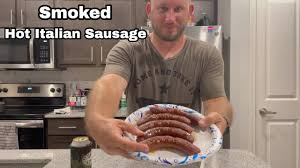 smoked hot italian sausage in
