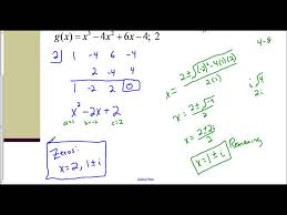 Finding Zeros Using Synthetic Division