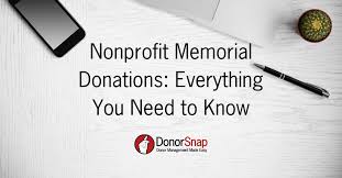 nonprofit memorial donations a
