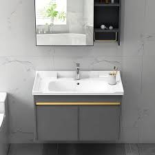 Modern Floating Grey Bathroom Vanity