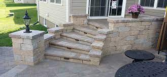 how to use stone pavers to build steps
