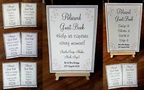 Details About A4 A5 Polaroid Guest Book Wedding Sign White Or Ivory Card 21 Colours