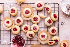 jam drop shortbread cookies olive mango