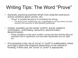 ppt writing tips the word prove