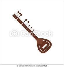 Shehnai, tabla & sitar musical instrument subject: Musical Instrument Tanpura Drawing