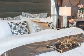 luxury home with hotel style bedding