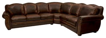 Western Themed Leather Sectional