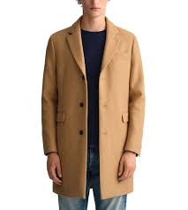 Buy Gant Khaki Regular Fit Coat For Men