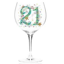 21st Birthday Wine Glass Sb5611