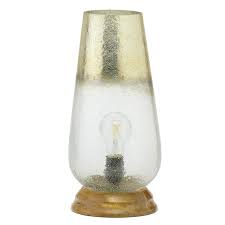 River Of Goods 14 5h 1 Light Glass And Wood Accent Lamp Gold