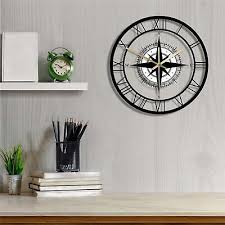 Nautical Compass Wall Clock Decorative