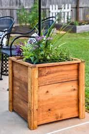 Or you can attach landscape fabric to the inside and plant directly! Diy Wood Planter Box The Frugal Homemaker