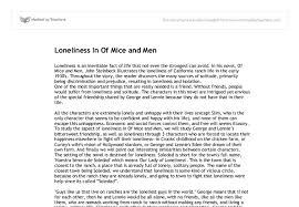 Loneliness In Of Mice And Men Gcse English Marked By