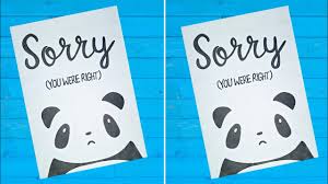 sorry card apology card