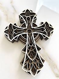 Large Wood Cross For Wall Decor 3d