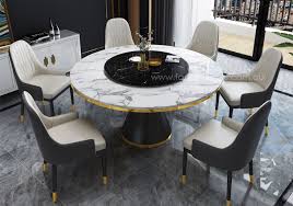 Cleo Round Marble Top Dining Set