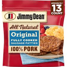 jimmy dean fc all nat pork patties 18oz