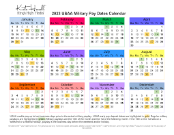 2023 usaa military pay dates with