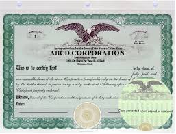 Customized Stock Certificate Book For Corporations