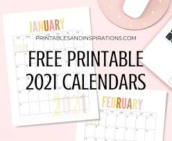 Horizontal and vertical format (landscape and portrait document orientation) List Of Free Printable 2021 Calendar Pdf Printables And Inspirations