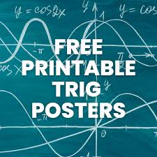 5 free printable trigonometry posters