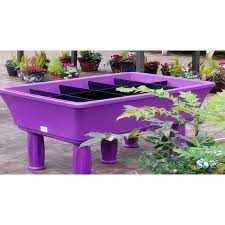 Self Watering Raised Planter Purple