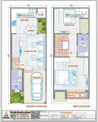 15 X 40 Feet 2bhk Duplex Floor Plan By