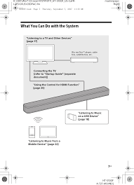 It outputs up to 120w to deliver more powerful. Hts100f Sound Bar User Manual Ht S100f Sony