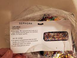sephora let s disco travel makeup pouch