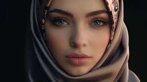hijab styles beauty template background