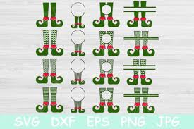 Christmas Elf Feet Monogram Files Graphic By Tiffscraftycreations Creative Fabrica