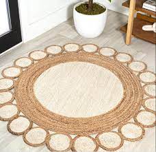round rug modern rustic look rugs ebay