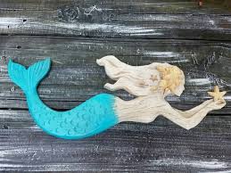 On Mermaid Resin Wood Inspired